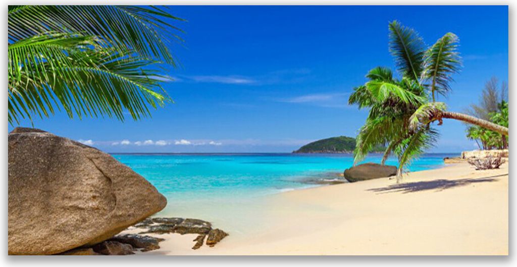Glasbilder 140x70 Wandbild Druck auf Glas Strand Meer Steine Landschaft
