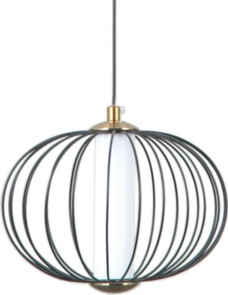 Lampada Sospensione LED 5W Italux RABEL PND-344221-1-BK Nera Moderna
