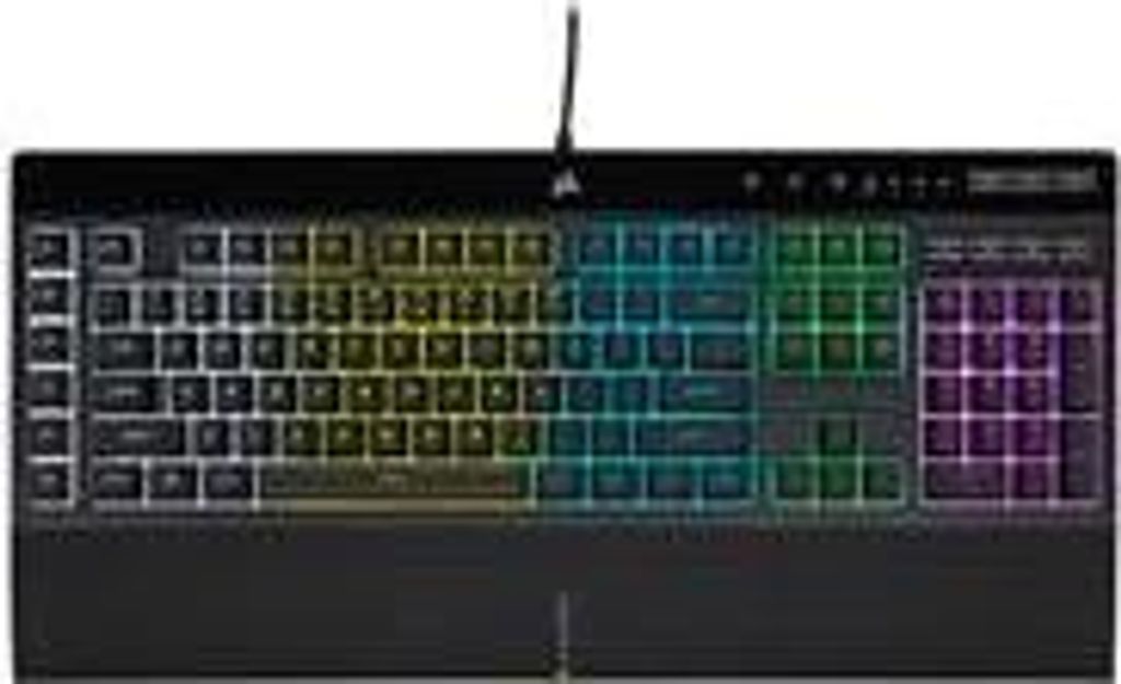 Corsair K55 RGB PRO, Volle Größe (100%), Kabelgebunden, USB, QWERTY, RGB-LED, Schwarz