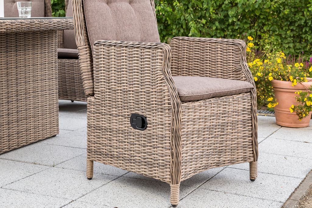 Merxx Gartenmöbelset "Riviera" 9tlg. mit Tisch Ø 120 cm, Produktbild 3