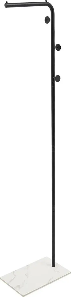 Appendiabiti - Appendiabiti indipendente - Tre ganci - Portata 35 kg - Base 40×25 cm - Ferro e ardesia - Richiede assemblaggio - Bianco