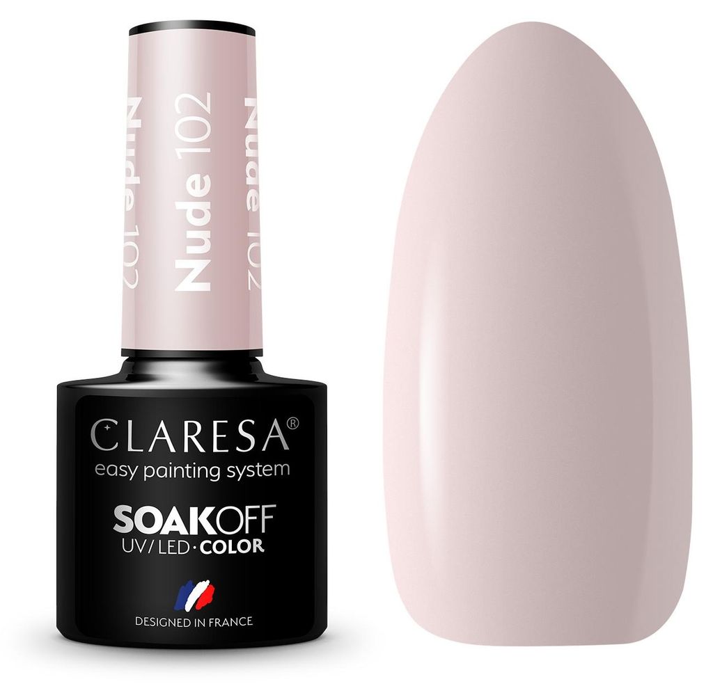 Claresa Hybridný UV/LED Nechtový Lak 102 v Nude Farbe, 5g Obrázok produktu 