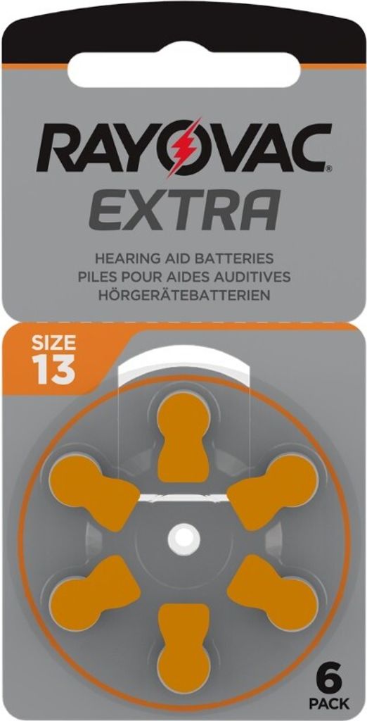 60 Hörgerätebatterien Rayovac 13, 10 Plaketten Produktbild 2