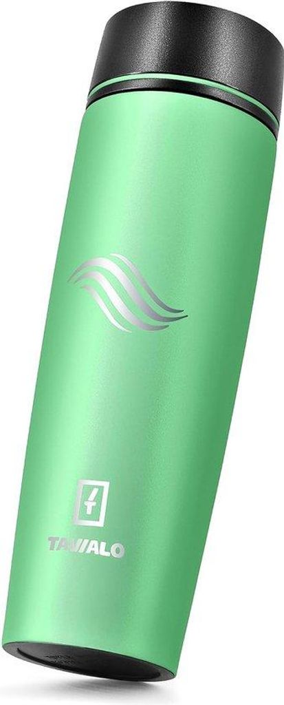 Inox-Travelbecher, 460 ml, roestvrijstahl, poederbeschichtet (Mintgrün)