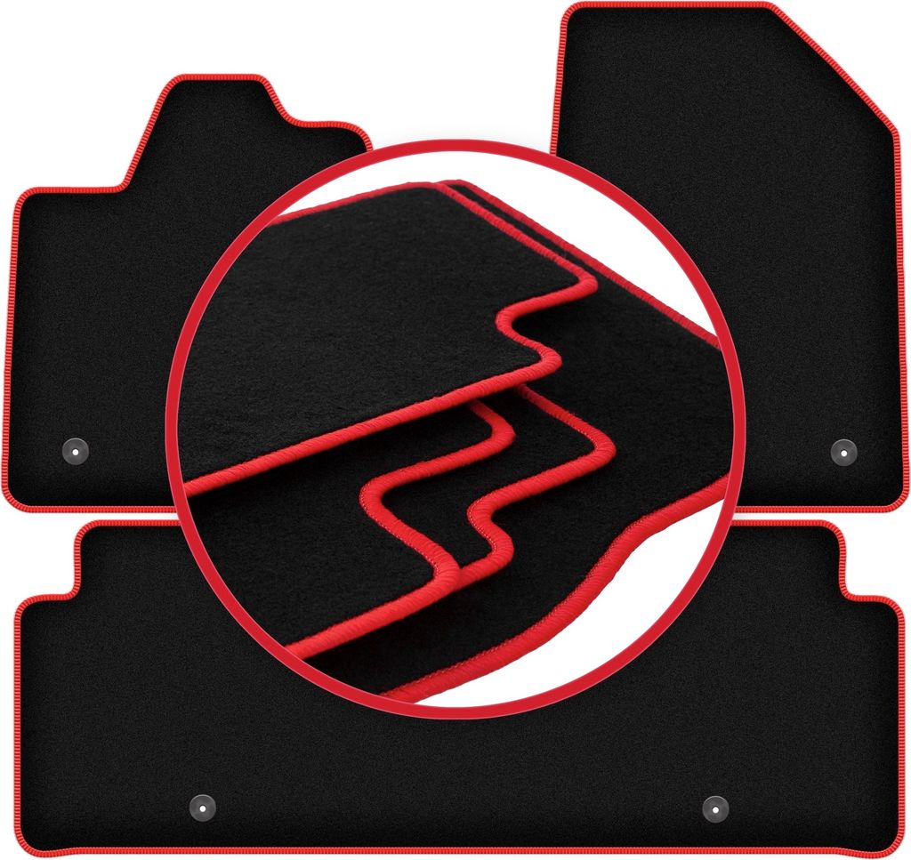CARLUX-RED Autofußmatten für: Kia EV6 Crossover (2021-)