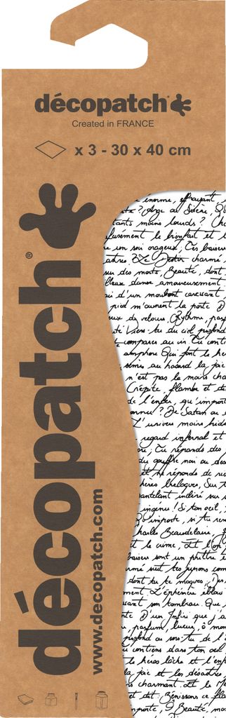 Décopatch 6x Blisterpackung 3 Bogen Papier 30x40cm gleichen Design Nr. 771 C771O