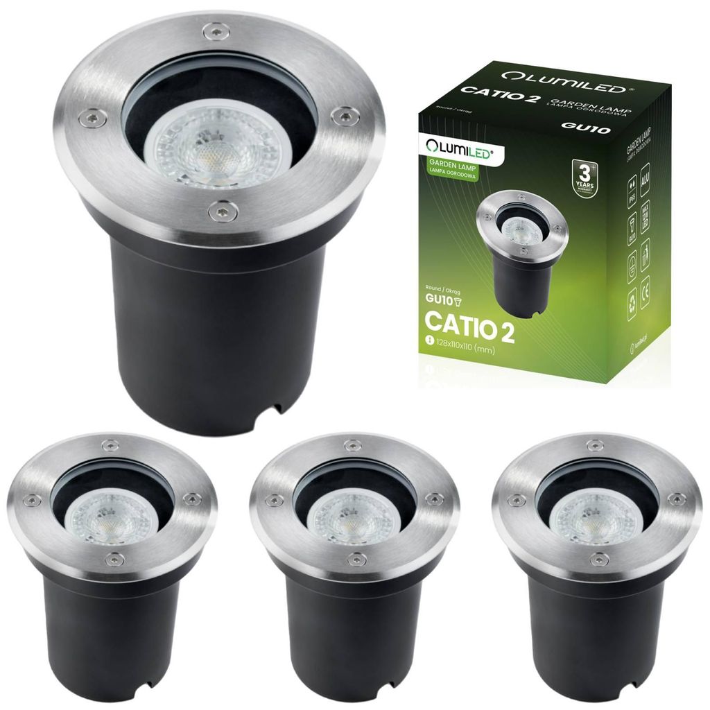 LUMILED Sada 4 zapustených svietidiel, vonkajšie reflektory Obrázok produktu 