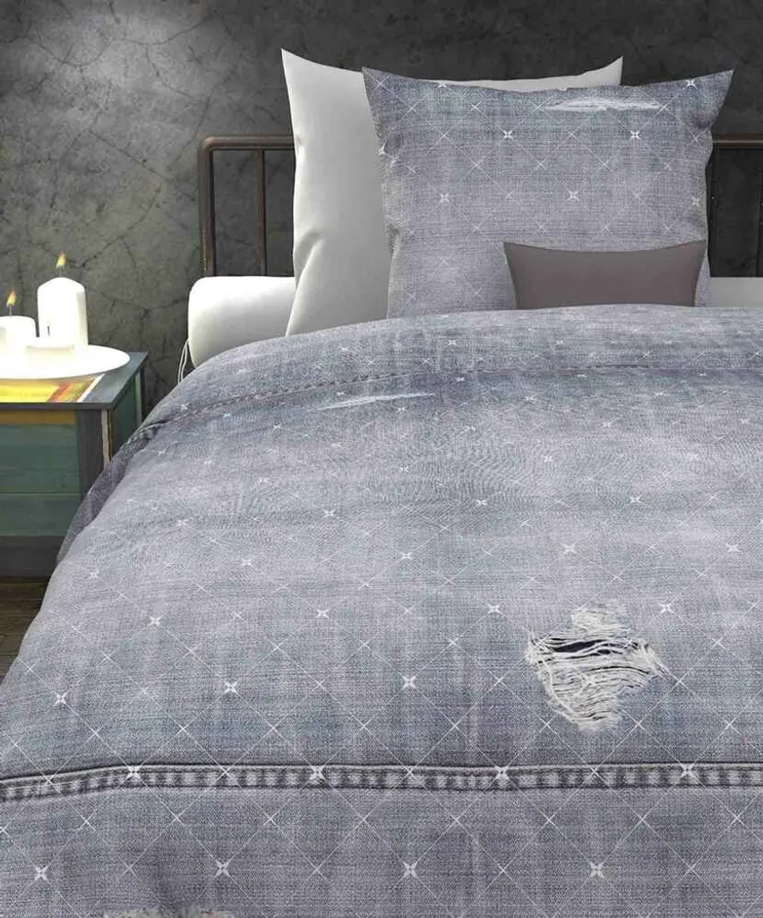Set Copripiumino HnL Meggy Blu 135x200 in Cotone: Stile Minimal
