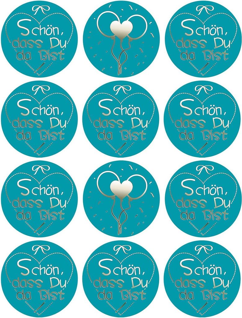 Oblique Unique 12 Sticker Schön, dass Du da bist Aufkleber Produktbild 