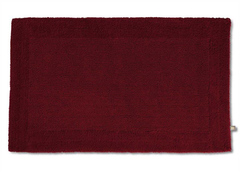 Rhomtuft Badteppich Prestige eckig 80 x 160 cm Farbe cardinal