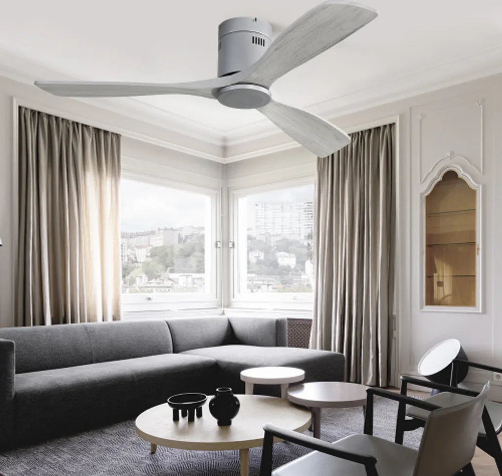 Ventilatore AIORBER 52" per Terrazzo e Soggiorno | Design Argento