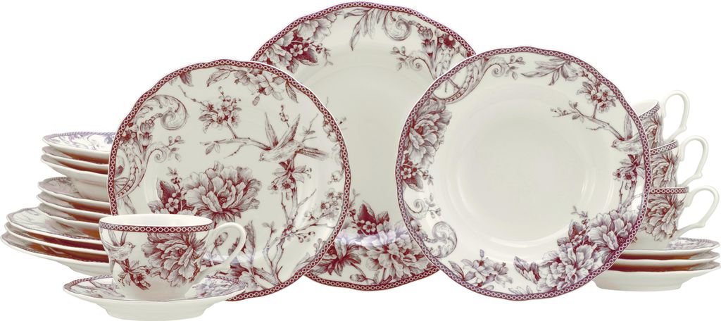 CreaTable, 24773, Adelaide Rot, Kombiservice 20-tlg, Produktbild 
