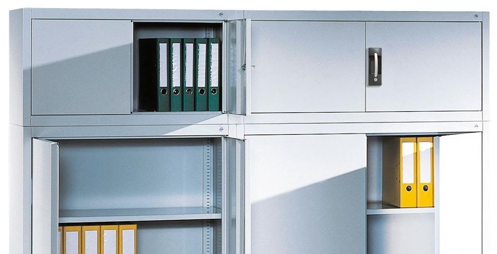 Aufsatzschrank, 1 Boden verzinkt, BxTxH 930x500x790 mm, RAL 7035