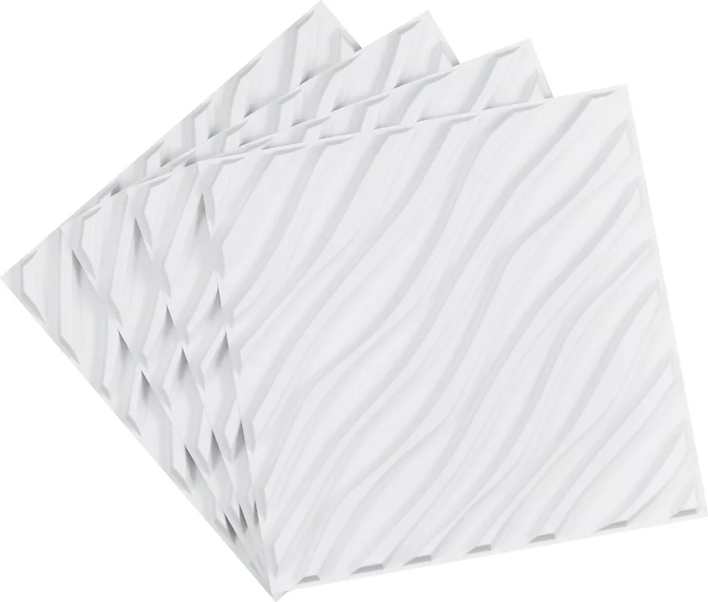 Rénover un Mur Abîmé avec les Panneaux 3D PVC Blanc Mat 50x50cm Lot 12