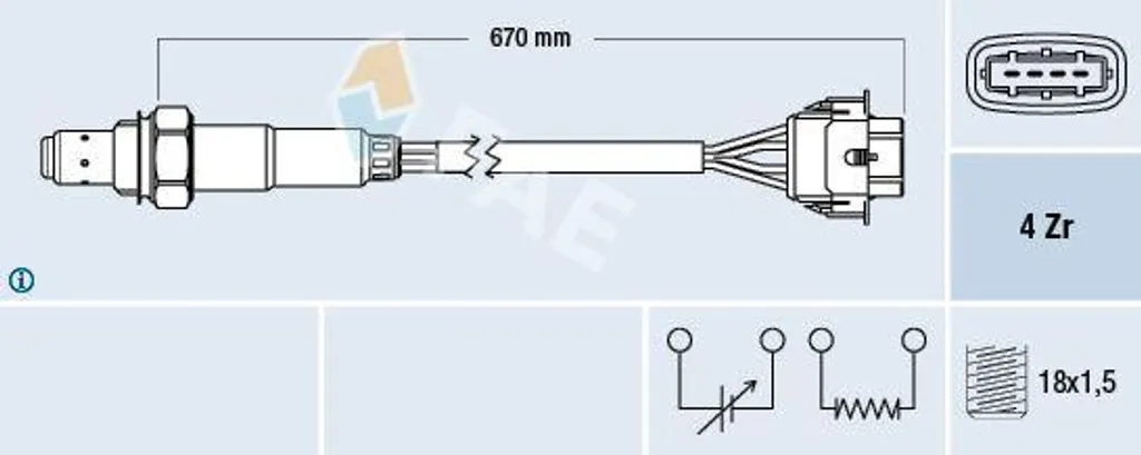 Capteur d'oxygène Sonde Lambda pour Opel Astra G et Zafira A OE 9202576