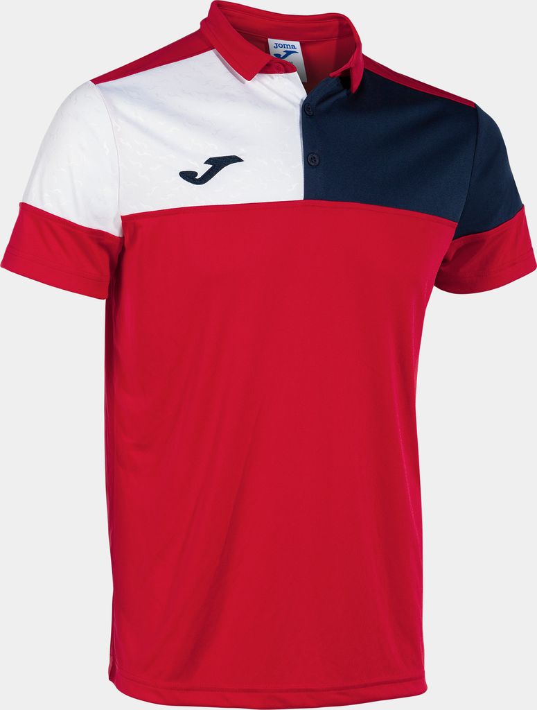 Joma Crew V Polo, Rot-Marineblau-Weiss, 164