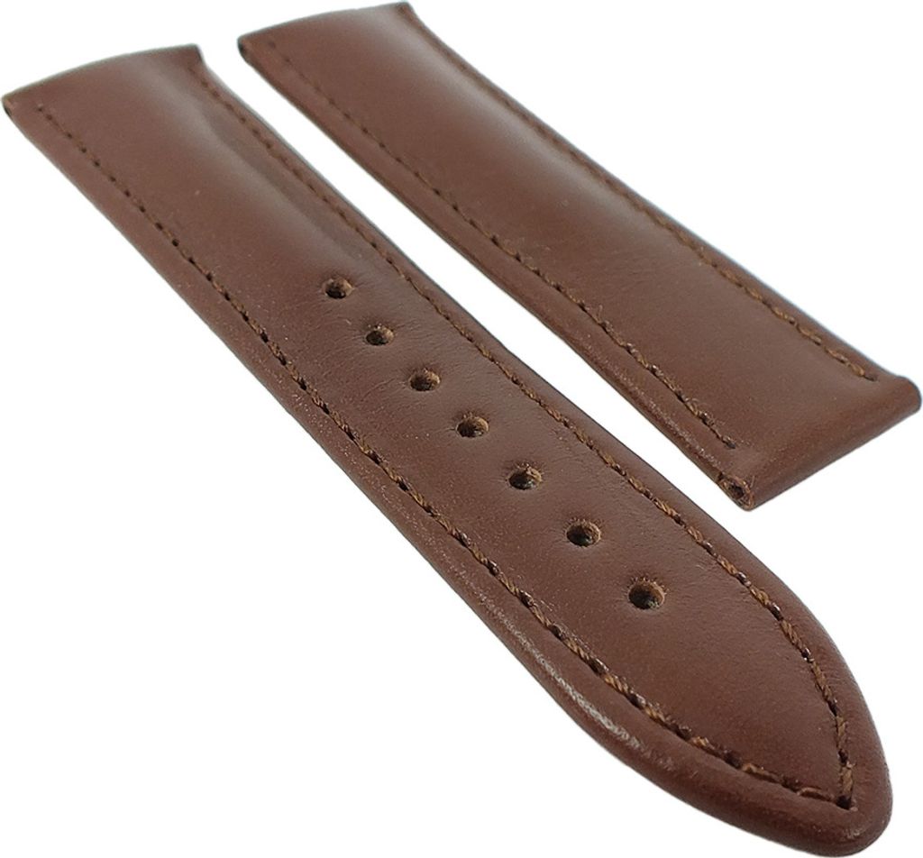 Maurice Lacroix Pontos Elegant Ersatzband für Faltschließe Leder braun, Stegbreite:20mm