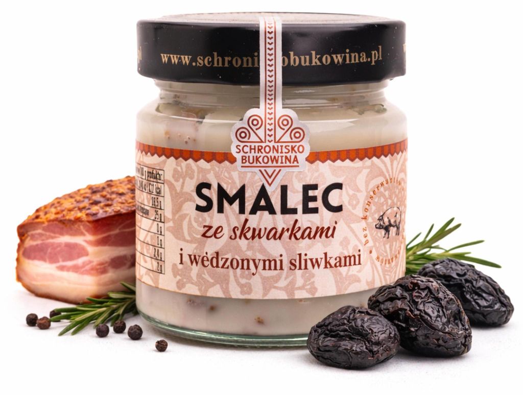Saindoux aux lardons et aux pruneaux fumés, 180 g Image du produit 