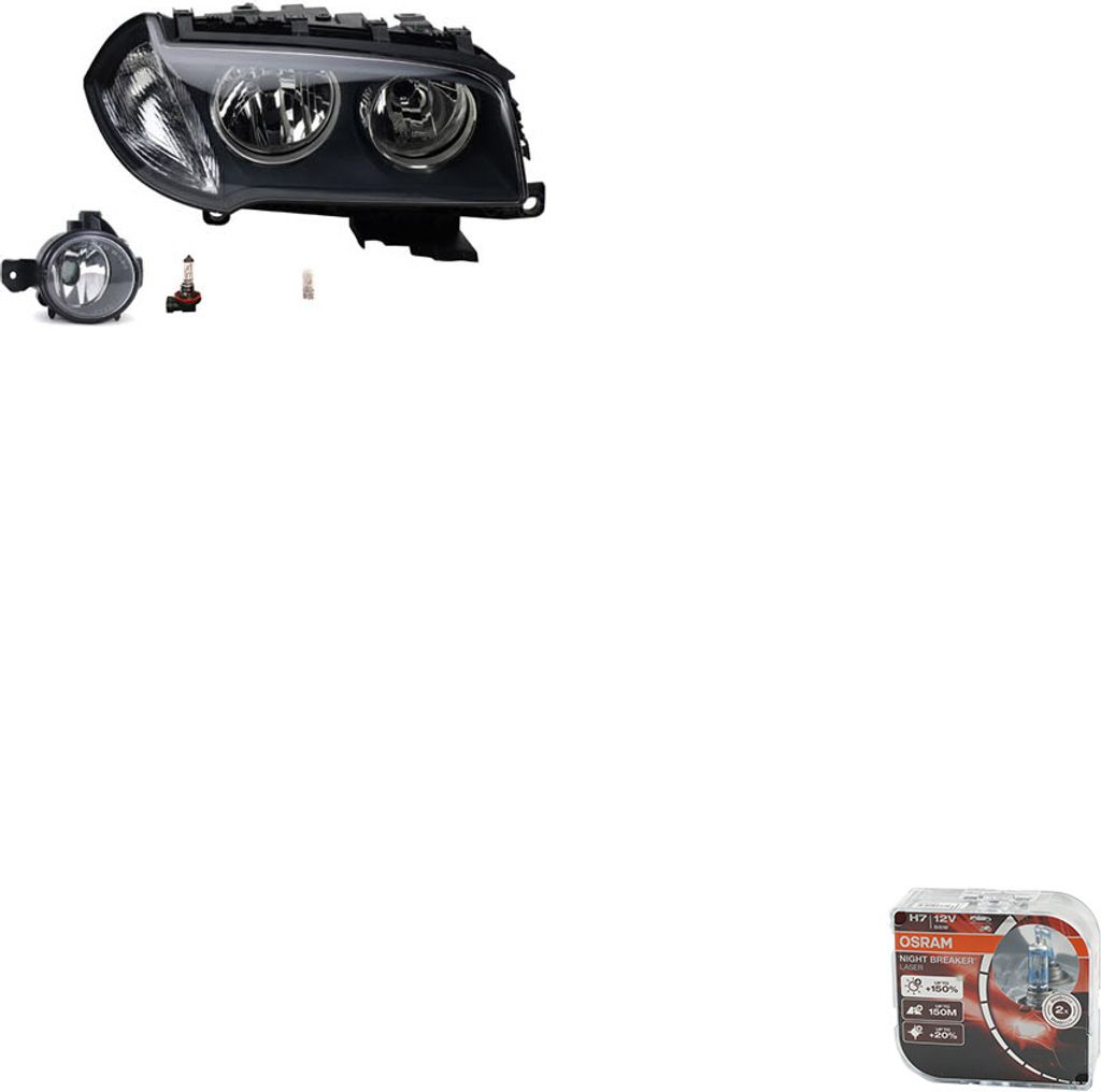 Johns, Scheinwerfer + Osram Night Breaker Laser passend für BMW X3 E83 09/ 06-Rechts 63127162190 63176924656 6924656