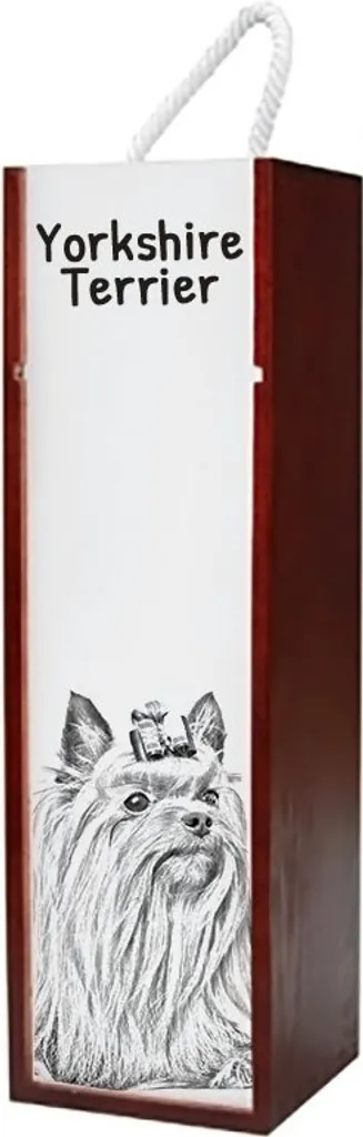 Scatola Vino Legno Yorkshire Terrier Art-Dog | Regalo Personalizzato Cane