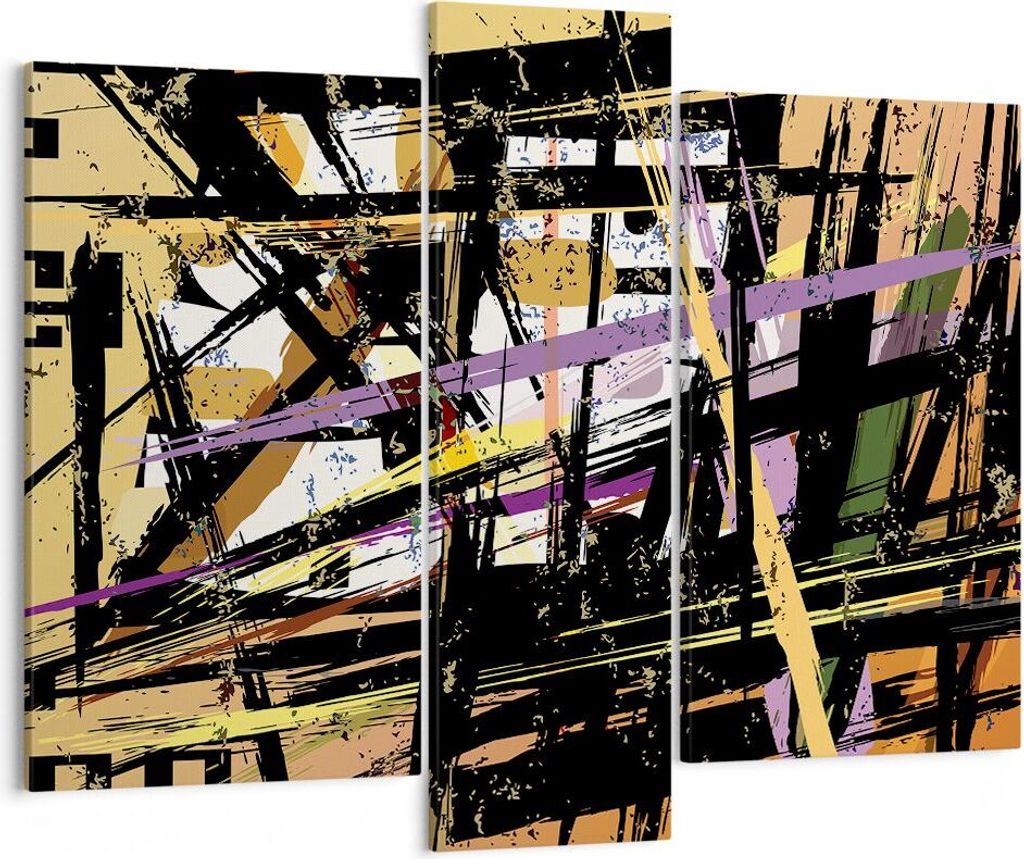 Bild auf Leinwand - Leinwandbild - Abstraktion modern - 95x80cm - Wand Bild - Wanddeko - Wandbilder - Leinwanddruck - Bilder - Kunstdruck - Wanddek...