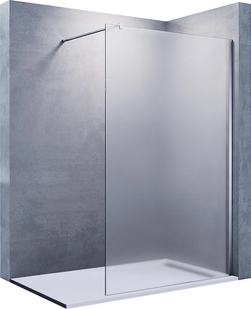 Paroi de Douche Italienne pour Salle de Bain Moderne Verre Satiné 8mm