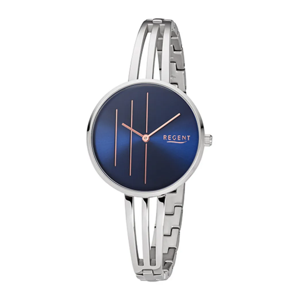 Montre-bracelet femme REGENT BA-488 en acier inoxydable argenté chic