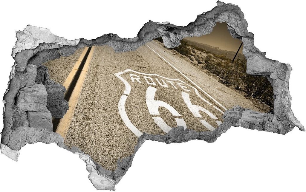 Selbstklebender Loch-3D-Aufkleber 95x73 cm Die Straßen in Kalifornien