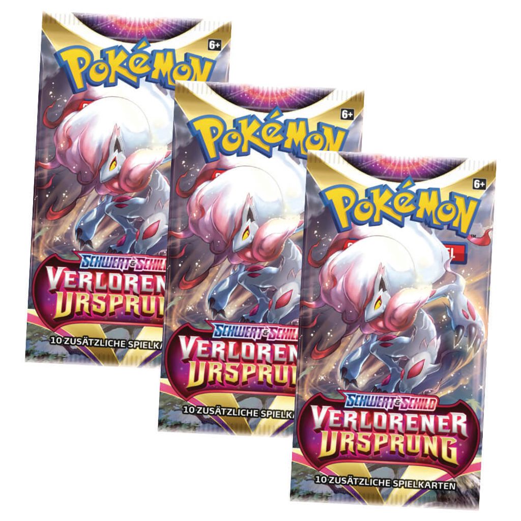 Pokemon Schwert & Schild 11 - Verlorener Ursprung SWSH11 - Deutsch - 3 Booster