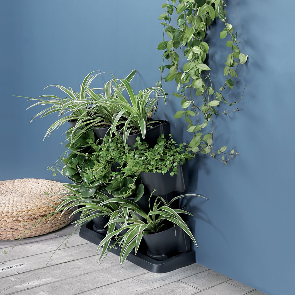 Vertikales Pflanzgefäße-Set für Kräuter und Blumen