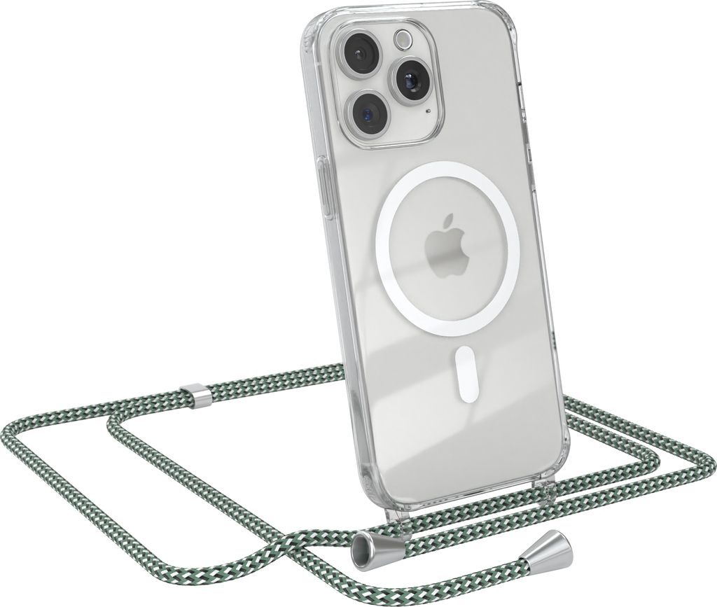 EAZY CASE - Handykette kompatibel mit Apple iPhone 15 Pro Max Kette zum Umhängen Handyhülle für Apple iPhone 15 Pro Max Silikon Hülle mit Band ...
