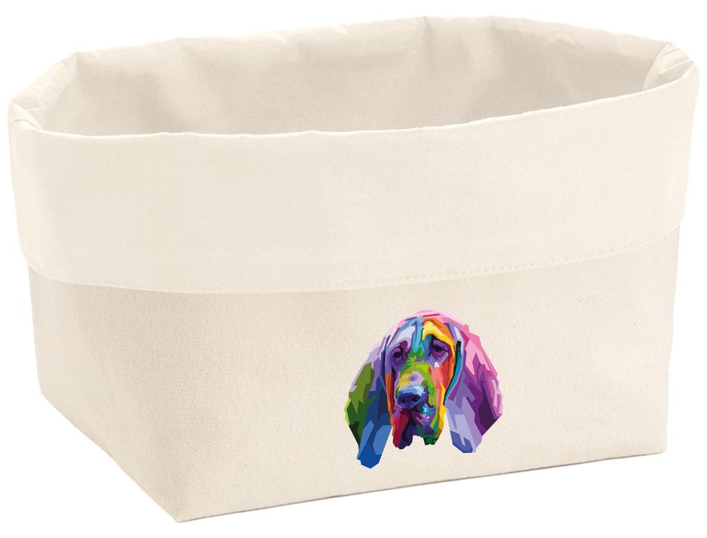 Huuraa Organizer Bloodhound Colorful 3 Liter Medium Canvas Baumwolle Utensilo Geschenkidee