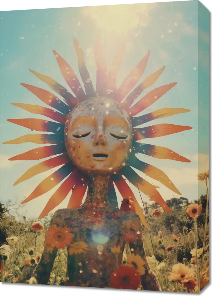 Affiche Méditation Ensoleillée 50x70 cm avec Impression Haute Qualité