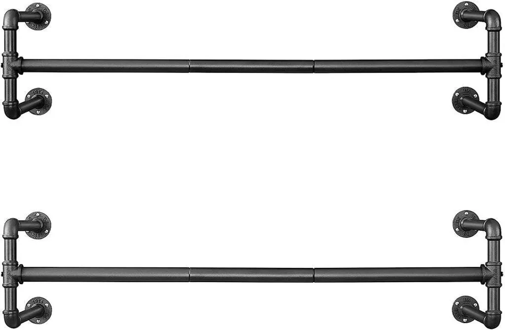 Gagnez de la place avec ce lot de 2 tringles suspendues murales 110cm