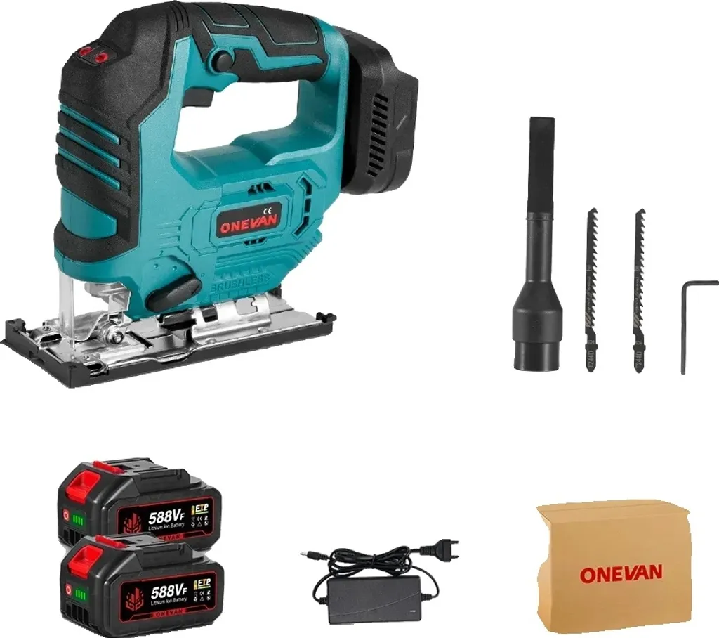 Seghetto Alternativo Brushless 1000W per Legno e Metallo | 2 Batt