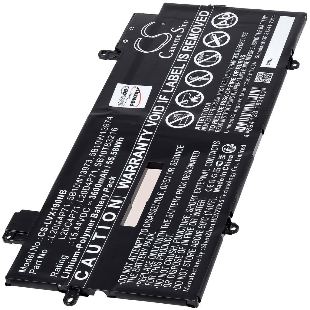 Akku für Lenovo ThinkPad X1 Yoga Gen 6 20Y0001NMN Laptop Produktbild 