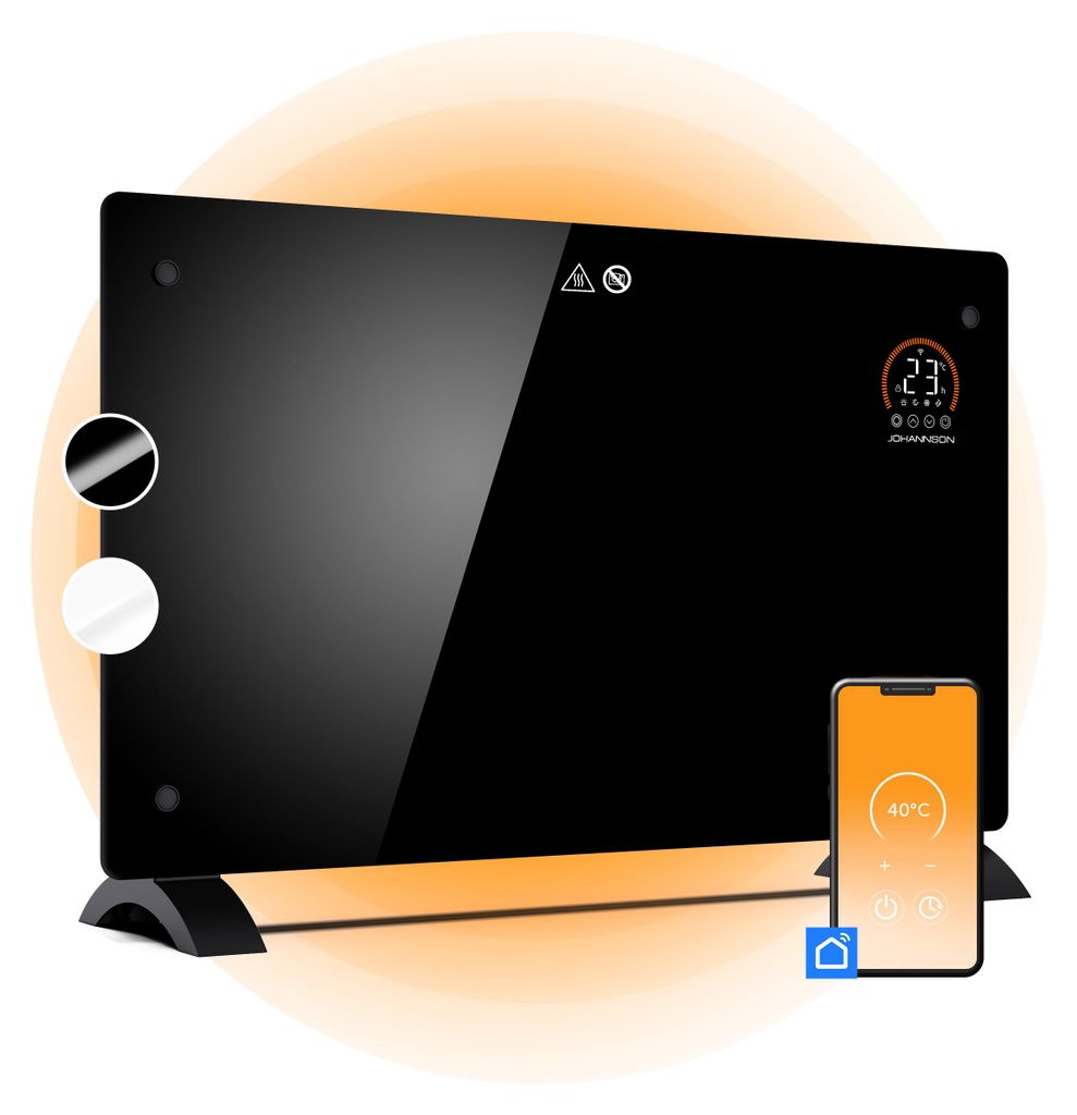 Johannson Heizung - Aurora - Smart Heat Panel - Black Produktbild 