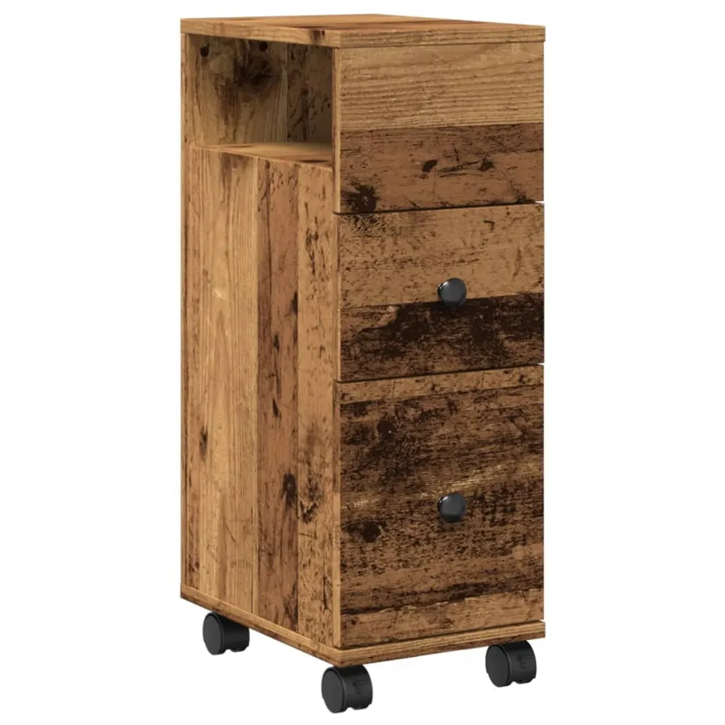Carrello Bagno Stretto vidaXL Legno 65x23x90 cm - Cassettiera Mobile
