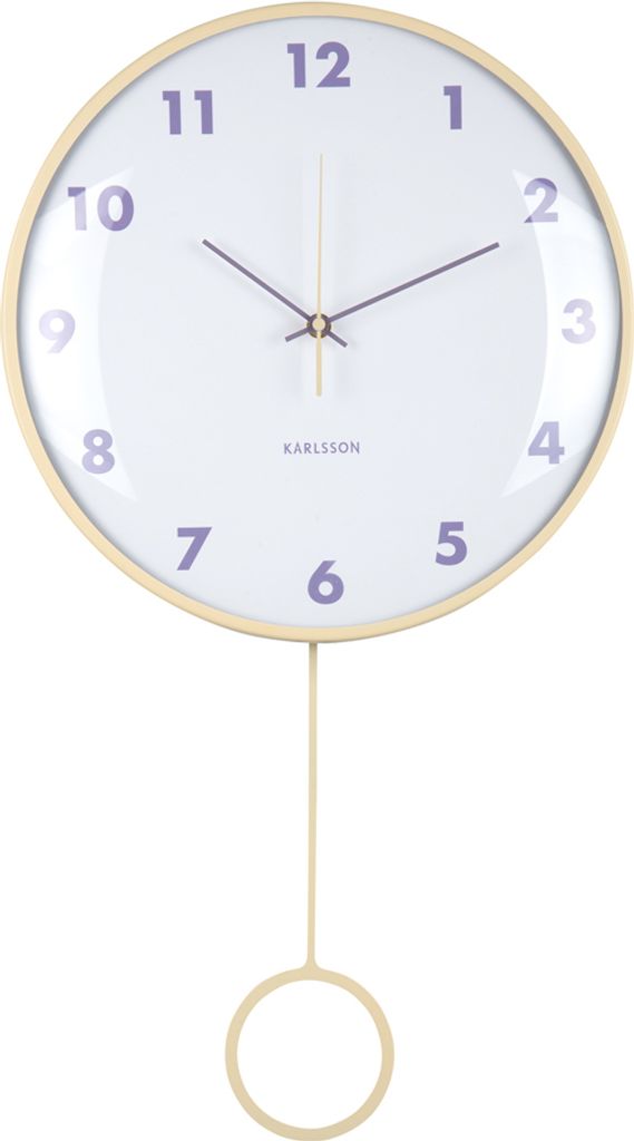 Karlsson - Wanduhr Cheeky Dome Pendulum - Zartes Gelb