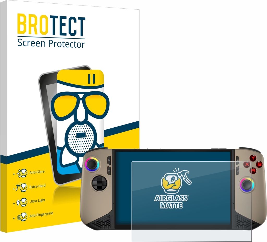 BROTECT Entspiegelungs Schutzglas für MSI Claw 8 AI+ Schutzfolie Panzer Folie Glas Display Schutz matt