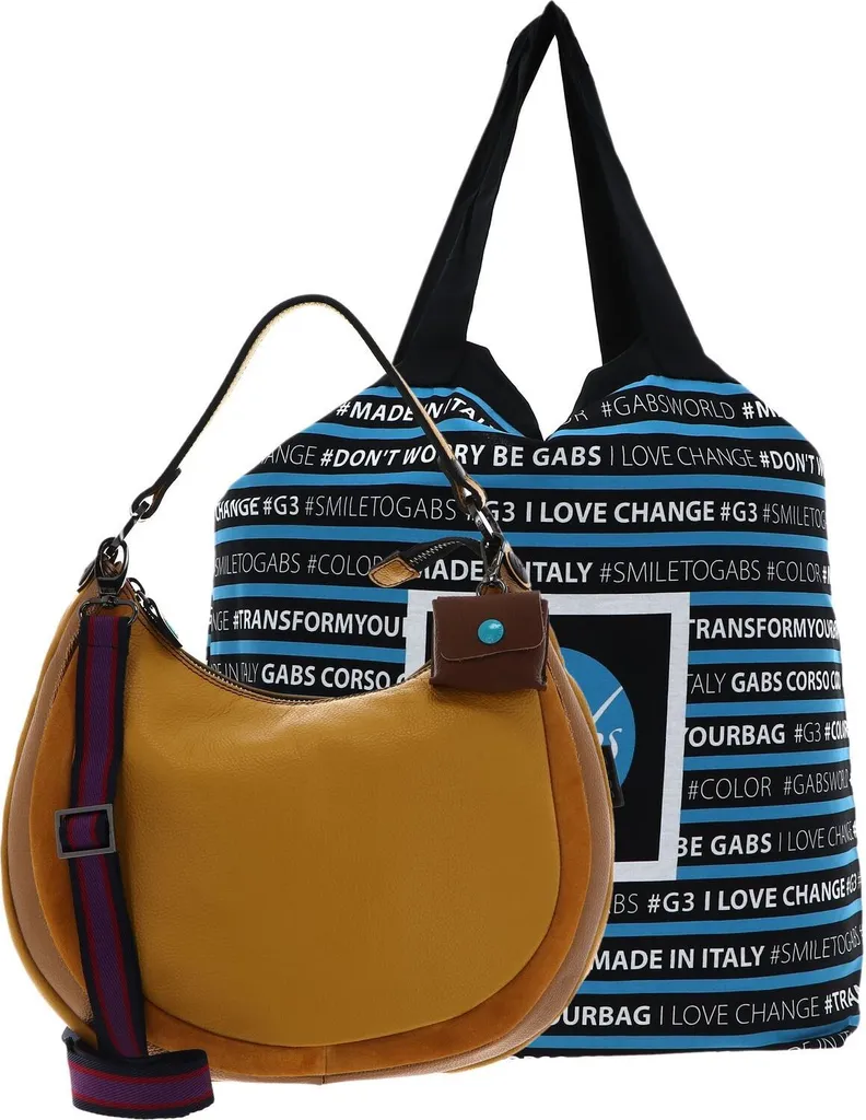 Sac à épaule bandoulière en cuir Gabs Celia Hokusai Black Giallo Gabs