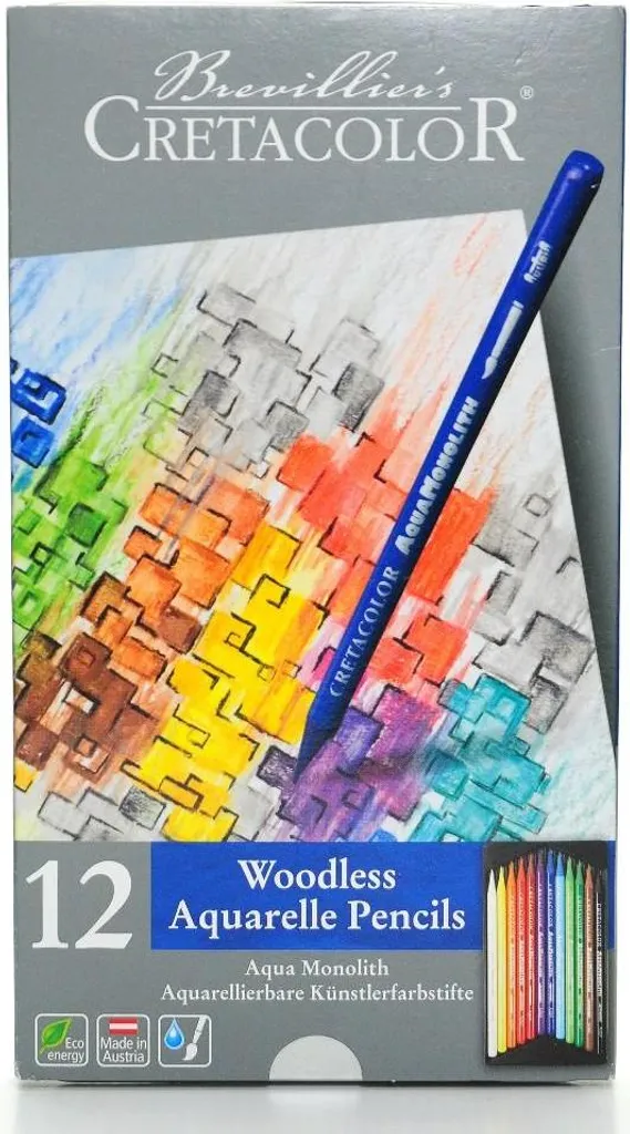 Cretacolor Aqua Monolith crayons aquarelle 12 pièces set de luxe complet