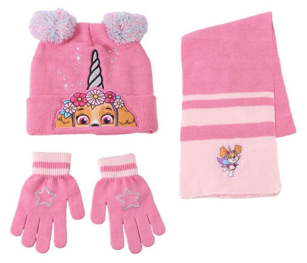 Cappello e guanti rosa dei Paw Patrol Immagine del prodotto 