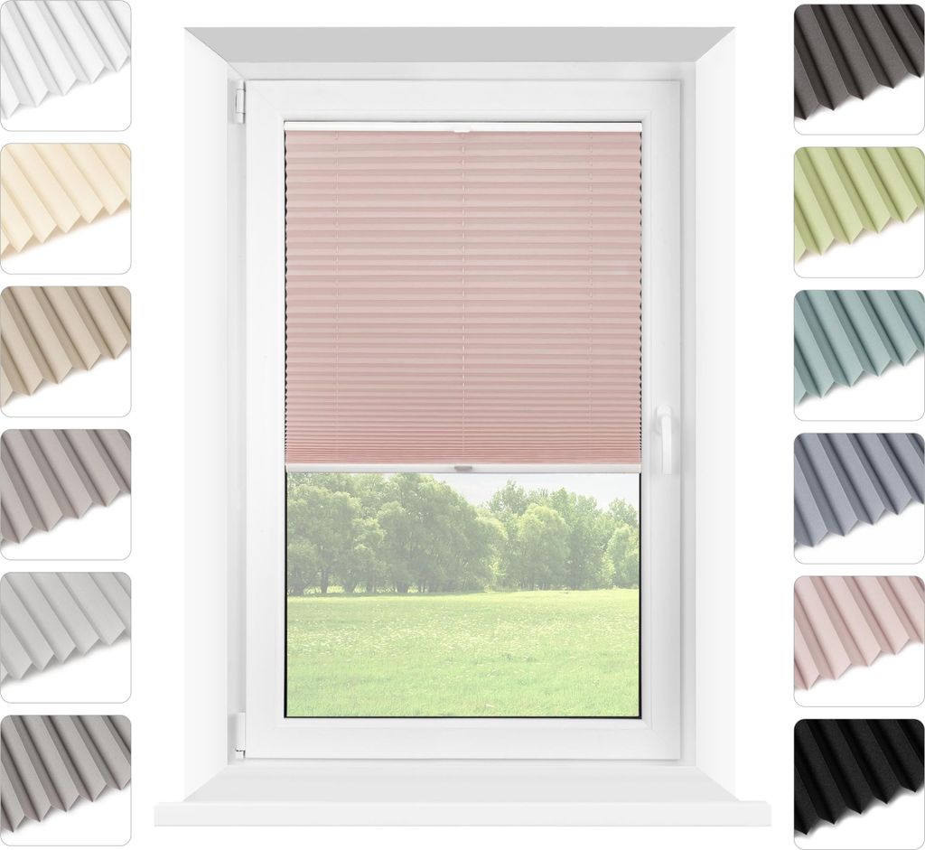 Mardom | Plissee Ohne Bohren - 55 x 120 cm - Lila - Klemmfix - Verdunkelnd - mit Thermofunktion - Sichtschutz - Plissee Fenster