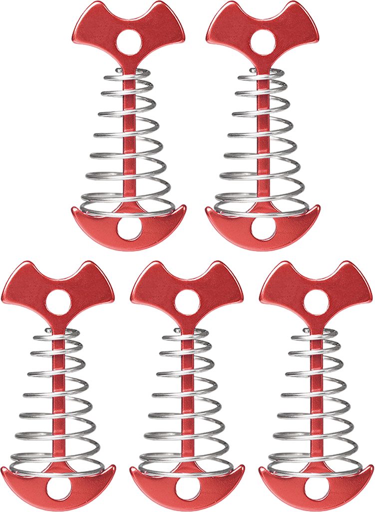 5 Stück Zeltfederschnallen, rostfrei, korrosionsbeständig, rutschfestes Design, Fischgräten-Zeltseilspanner, Kordelspanner