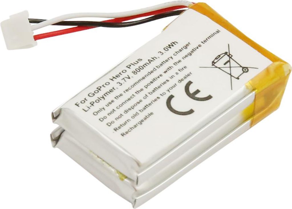 Avizar, GoPro Hero Plus Li-Polymer Akku 3,7V 800mAh, Weiß