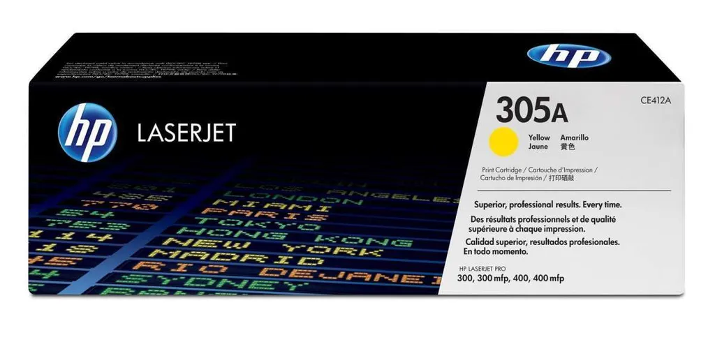 Toner jaune HP 305A Laserjet original pour imprimante Laser série Pro
