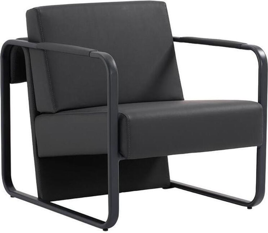 Sessel Luxus Sessel Schwarz Hochwertig Polster Sofas Design Textil Leder Modern