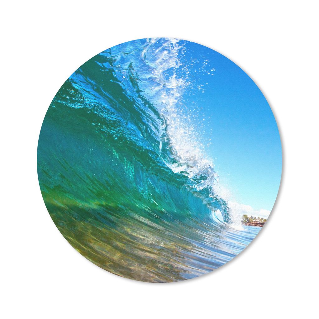 MuchoWow Mauspad Mousepad Nahaufnahme einer Welle, die sich vor der Küste von Hawaii bricht 20x20 cm - Mousepads - Maus Mat - Pad - Mausunterlag...