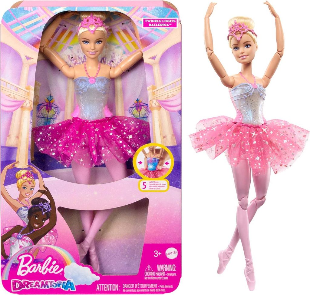 Barbie leuchtend magische Ballerina mit rosa Rock Produktbild 